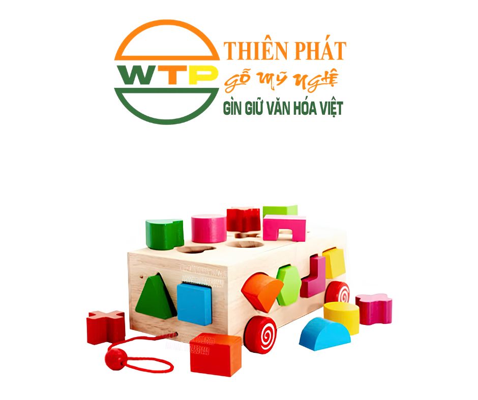 Bộ đồ chơi gỗ hộp thả hình khối Montessori - VN02