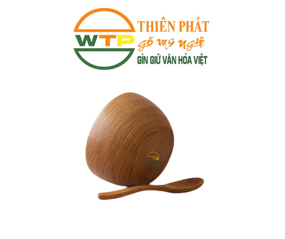 Bát và Muỗng Gỗ Cao Cấp Thiên Phát