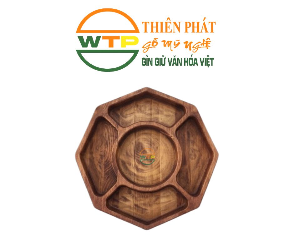 Khay Gỗ Đa Giác Phong Cách Rustic