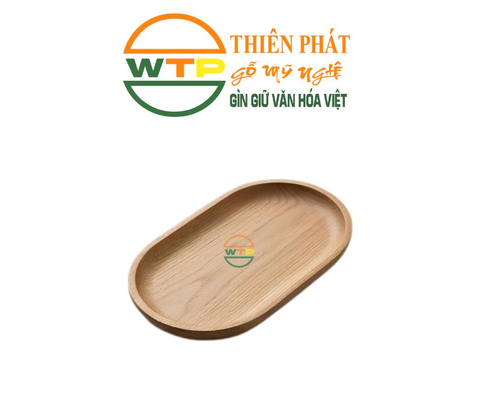 Khay Gỗ Hình Oval Thiên Phát