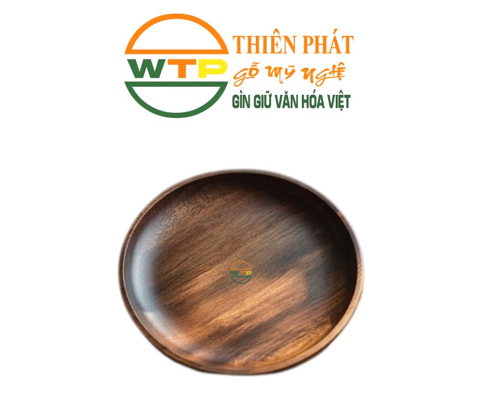 Khay Gỗ Hình Tròn được làm từ gỗ tự nhiên thân thiện với môi trường