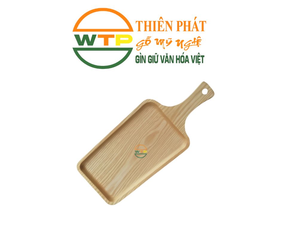 Khay Gỗ Có Tay Cầm - Hình Chữ Nhật