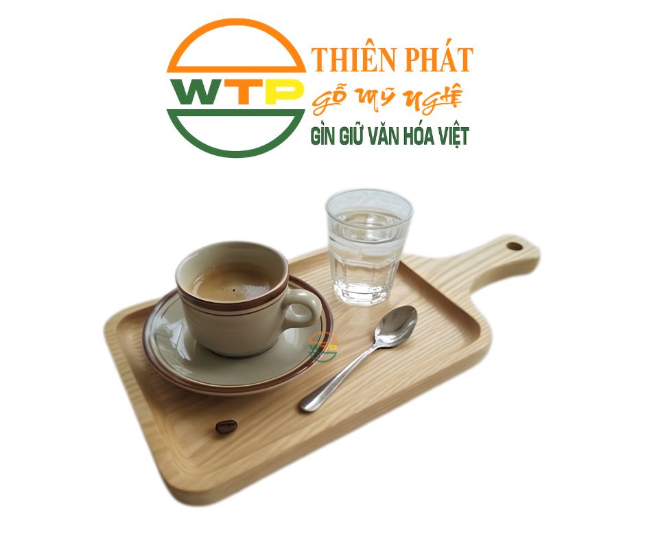Khay Gỗ Có Tay Cầm - Hình Chữ Nhật