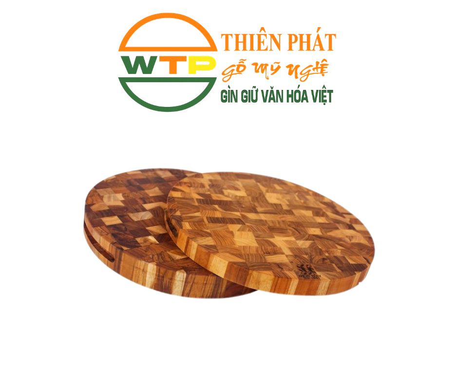 Thớt Gỗ Cao Cấp Hình Tròn