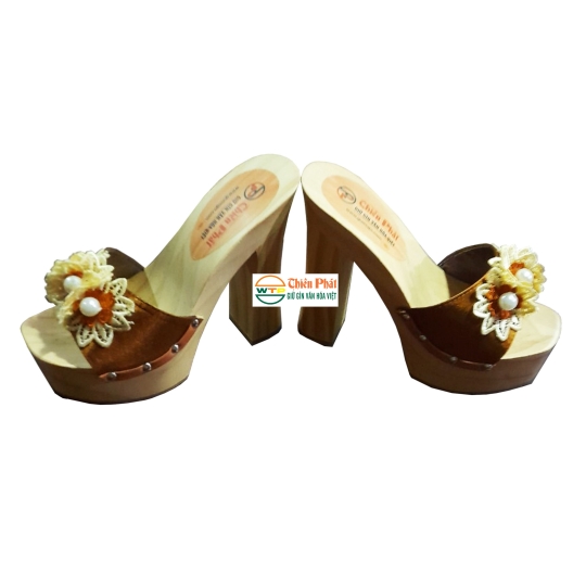 Guốc Gỗ Gót Trụ 12cm VN01