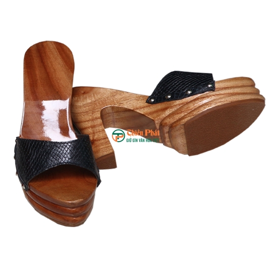 Guốc Gỗ Gót Trụ 12cm VN04