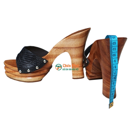 Guốc Gỗ Gót Trụ 12cm VN04