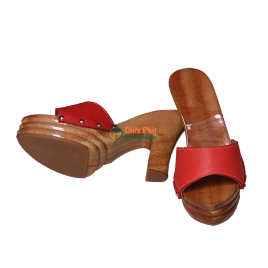 Guốc Gỗ Gót Trụ 12cm VN05