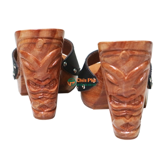 Guốc Gỗ Cao Gót 12cm Chạm Mặt Người Da Đỏ VN03