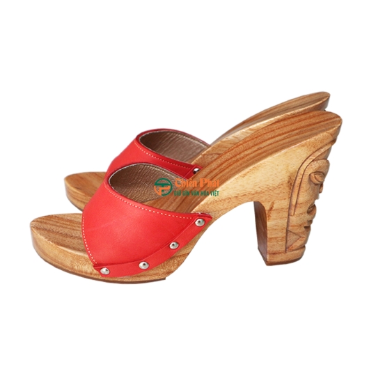 Guốc Gỗ Cao Gót 12cm Chạm Mặt Người Da Đỏ VN01
