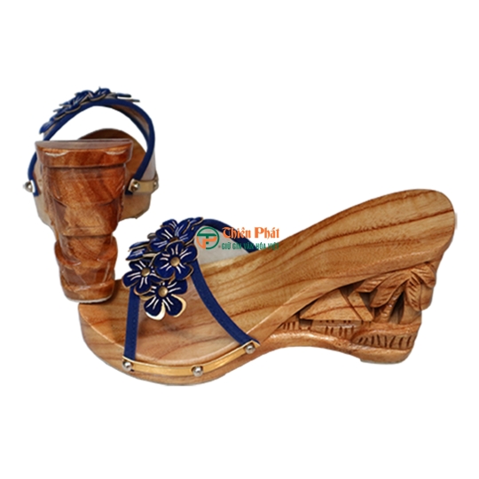GUỐC GỖ CAO GÓT CHẠM KHẮC QUÊ HƯƠNG VN10