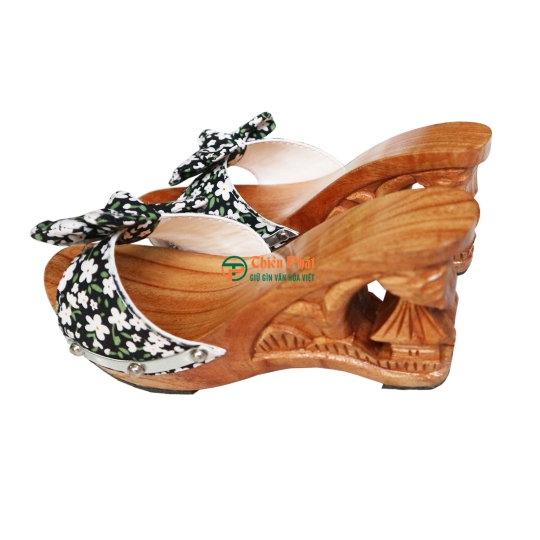 GUỐC GỖ CAO GÓT CHẠM KHẮC QUÊ HƯƠNG VN11