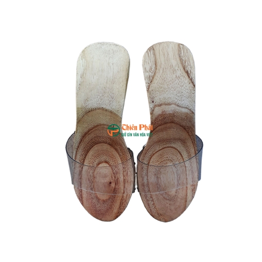 Guốc Gỗ Cao Gót 7cm Lọng Hoa Văn VN10