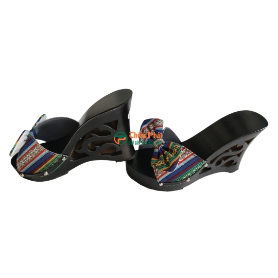 GUỐC GỖ CAO GÓT 9CM LỌNG HOA VĂN VN01