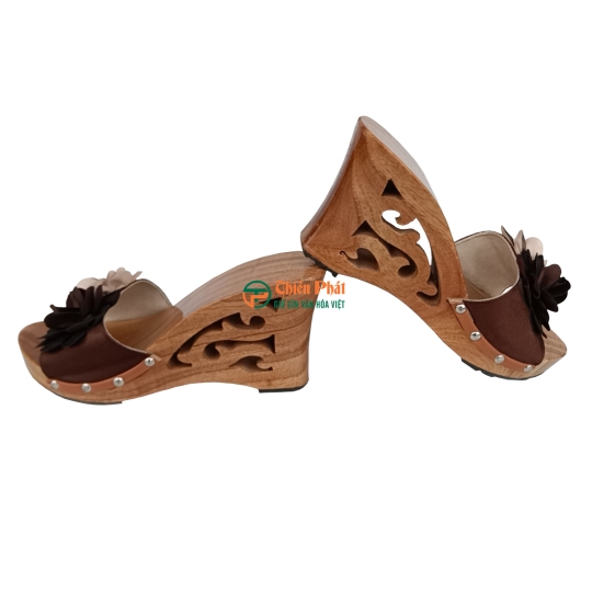 GUỐC GỖ CAO GÓT 9CM LỌNG HOA VĂN VN03