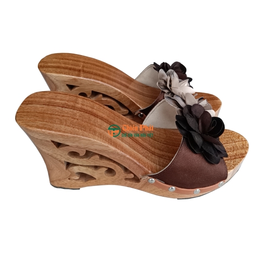 GUỐC GỖ CAO GÓT 9CM LỌNG HOA VĂN VN03