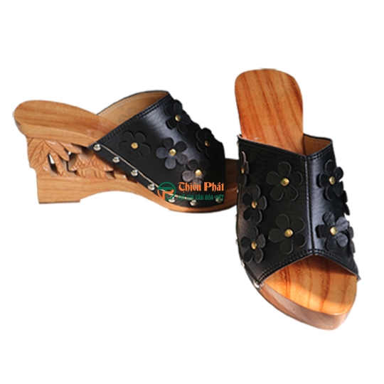 GUỐC GỖ CAO GÓT CHẠM KHẮC QUÊ HƯƠNG VN06