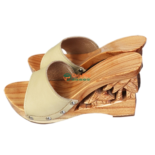  GUỐC GỖ CAO GÓT CHẠM KHẮC QUÊ HƯƠNG VN04