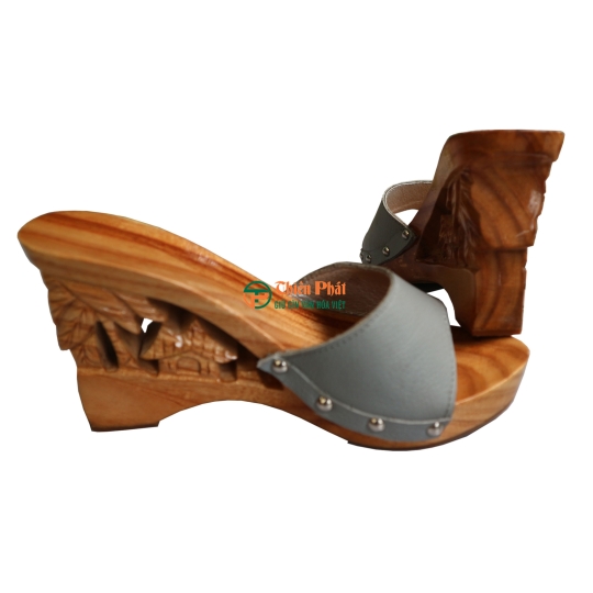  GUỐC GỖ CAO GÓT CHẠM KHẮC QUÊ HƯƠNG VN03