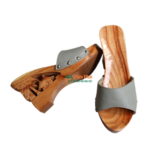  GUỐC GỖ CAO GÓT CHẠM KHẮC QUÊ HƯƠNG VN03