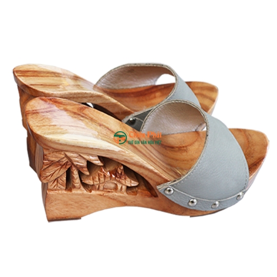  GUỐC GỖ CAO GÓT CHẠM KHẮC QUÊ HƯƠNG VN03