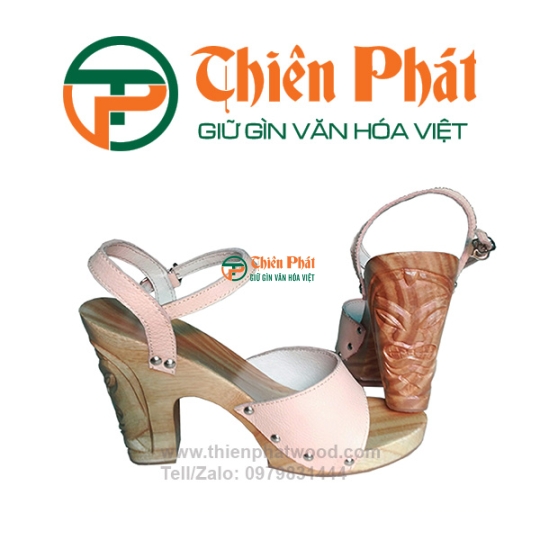 Guốc Gỗ Quai Hậu Chạm Mặt Người Da Đỏ VN01