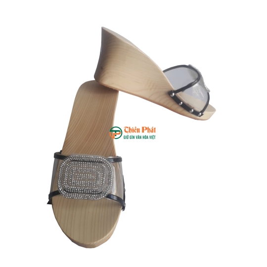 Guốc Gỗ Cao Gót Đế Xuồng 7cm VN01