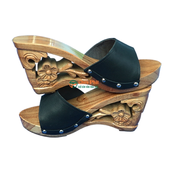 GUỐC GỖ CAO GÓT 9CM CHẠM HOA VN12