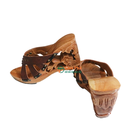 GUỐC GỖ CAO GÓT 9CM CHẠM HOA VN09