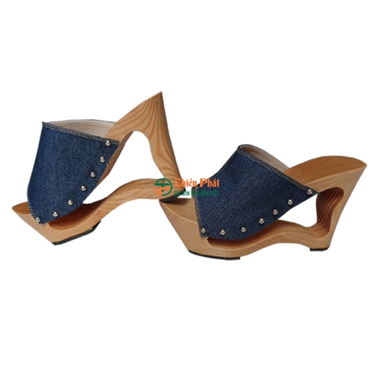 Guốc Gỗ Cao Gót 12cm Thiết Kế Lọng Bụng VN02