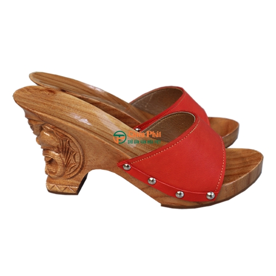 Guốc Gỗ Cao Gót 12cm Chạm Mặt Người Da Đỏ VN01