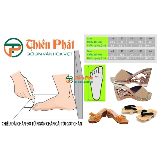 Hướng dẫn chọn guốc gỗ chuẩn size chân, bền đẹp, êm chân