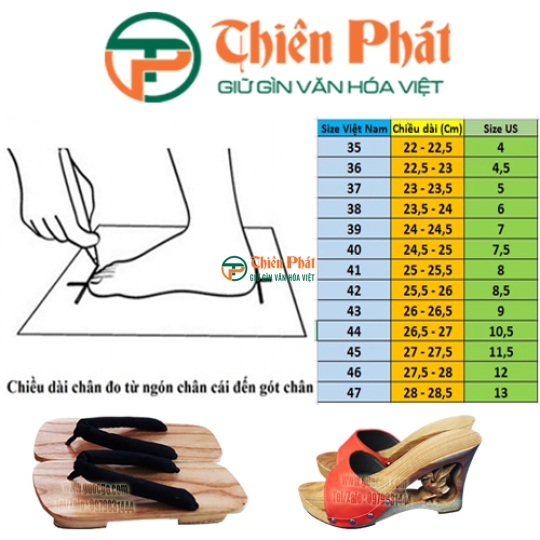 Hướng dẫn chọn guốc gỗ chuẩn size chân, bền đẹp, êm chân