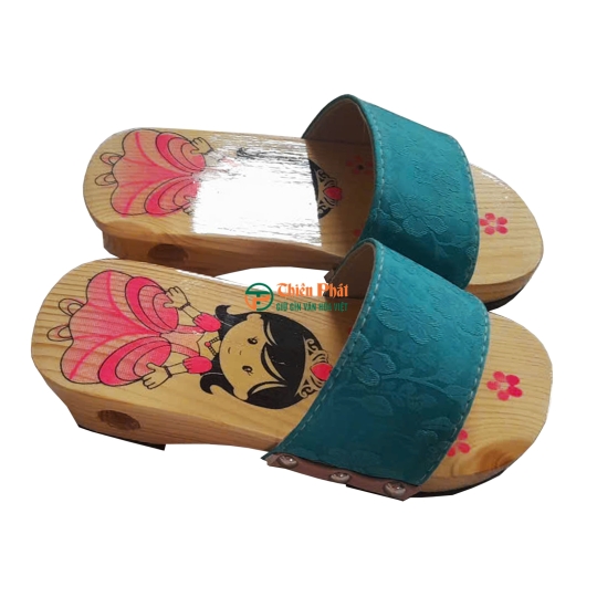 Guốc Gỗ Trẻ Em Họa Tiết Dễ Thương VN02