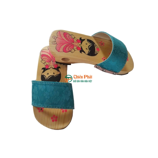 Guốc Gỗ Trẻ Em Họa Tiết Dễ Thương VN02