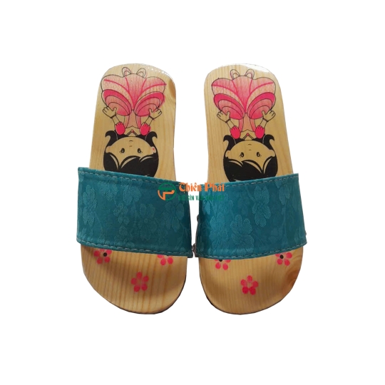 Guốc Gỗ Trẻ Em Họa Tiết Dễ Thương VN02