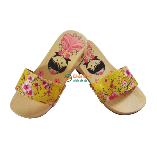 Guốc Gỗ Trẻ Em Họa Tiết Dễ Thương VN03