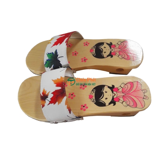 Guốc Gỗ Trẻ Em Họa Tiết Dễ Thương VN04