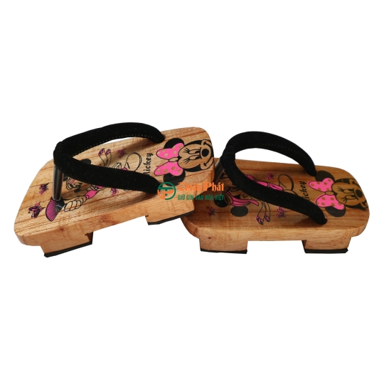 Guốc Gỗ Trẻ Em Họa Tiết Dễ Thương VN12