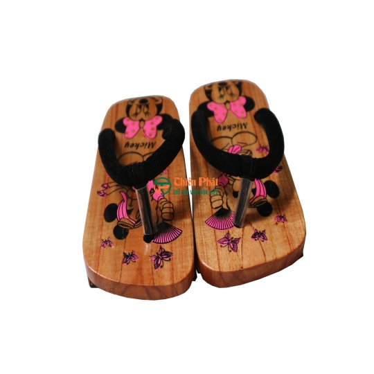 Guốc Gỗ Trẻ Em Họa Tiết Dễ Thương VN12