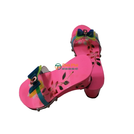 Guốc Gỗ Trẻ Em Họa Tiết Dễ Thương VN13