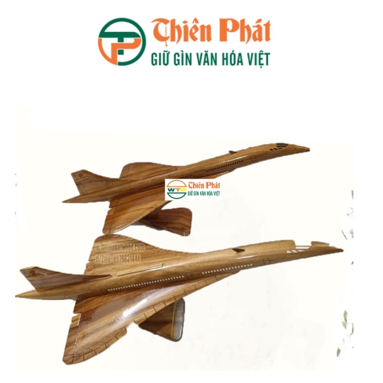 Mô hình máy bay gỗ siêu thanh Concorde - Gỗ căm xe 