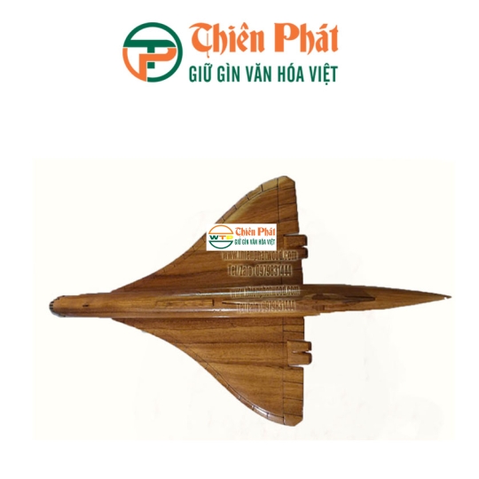 Mô hình máy bay gỗ siêu thanh Concorde - Gỗ căm xe 