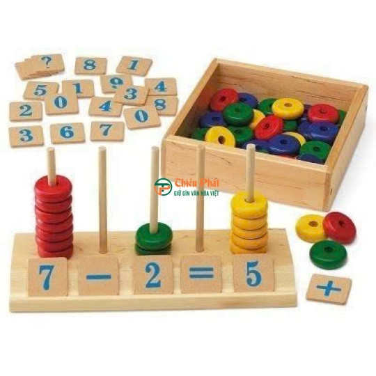 Bộ đồ chơi gỗ học toán cho bé phát triển tư duy Montessori
