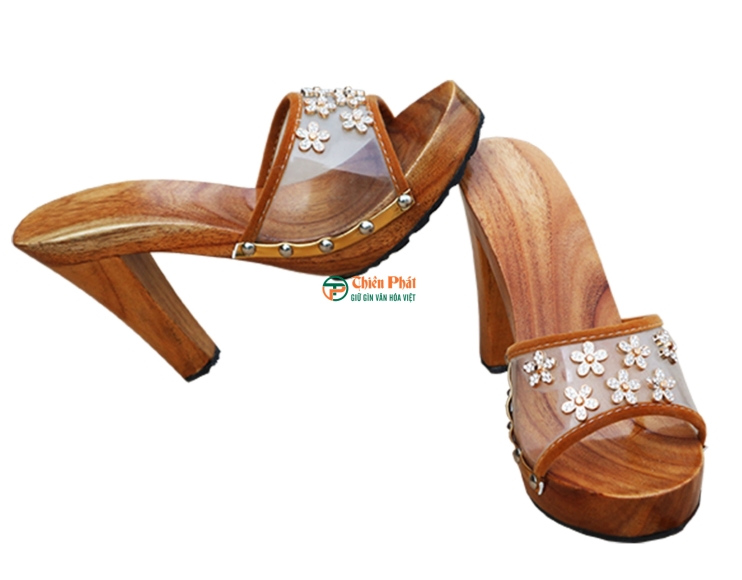 Guốc Gỗ Gót Trụ 12cm VN03