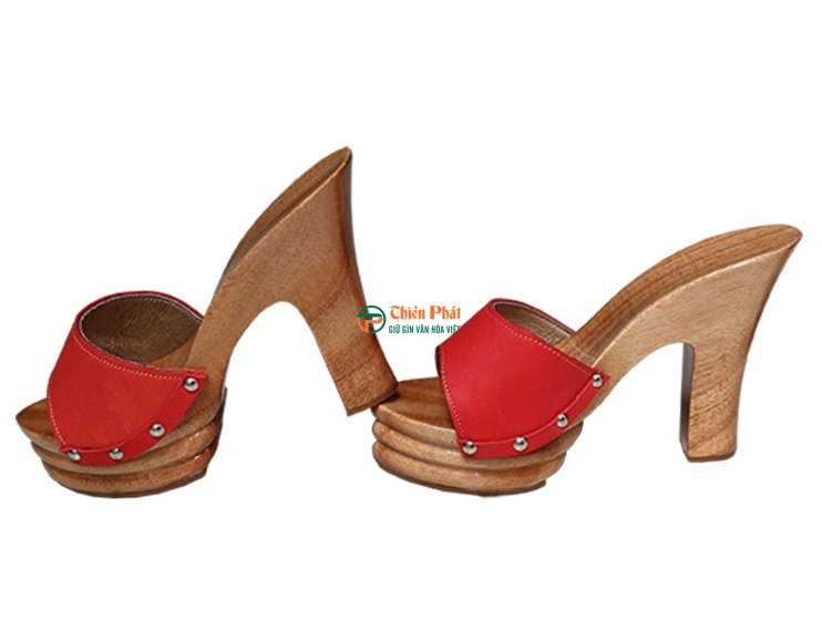 Guốc Gỗ Gót Trụ 12cm VN05