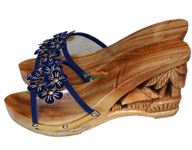 GUỐC GỖ CAO GÓT CHẠM KHẮC QUÊ HƯƠNG VN10