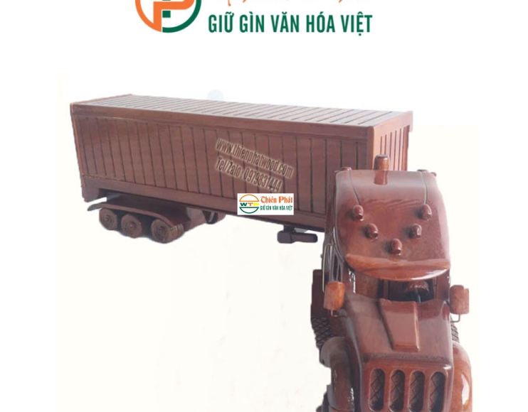Mô hình gỗ xe Container 40 feet  