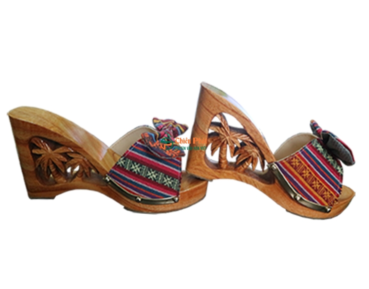  GUỐC GỖ CAO GÓT CHẠM KHẮC QUÊ HƯƠNG VN08