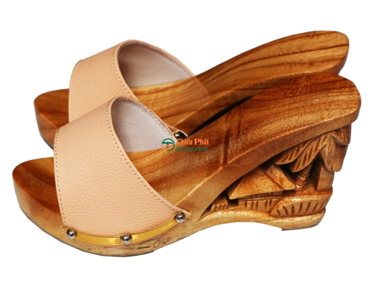 GUỐC GỖ CAO GÓT CHẠM KHẮC QUÊ HƯƠNG VN02